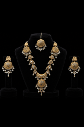 Antiqued Gold Kundan Long Set