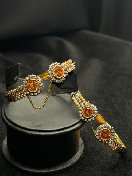 Indian Zircon Bracelet X Core Champagne Stones (Pair of 2)