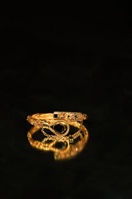 Black and Gold Kara for Women | Elegant Black and Gold Jewellery for Weddings & Events | A.S Xpression